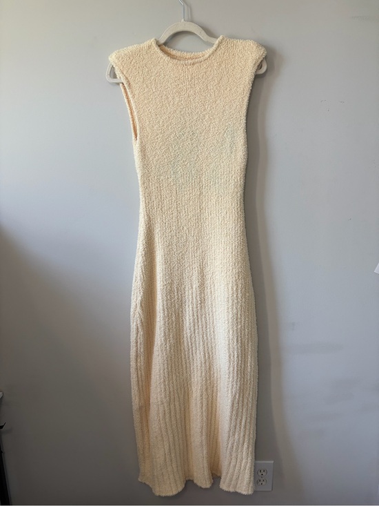 Source Unknown Dresses & Skirts - Cream Textured Sleeveless Maxi Dress